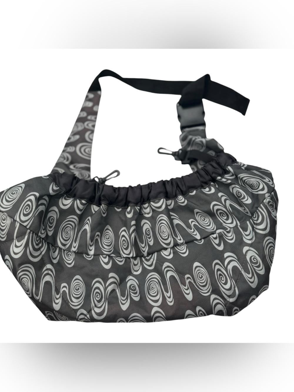 Outward Hound PoochPouch Dog Sling Carrier Gray Spiral Small Pet Up to 15 lb